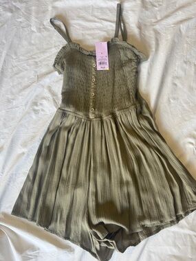 Target Olive Green Smocked Romper Dress